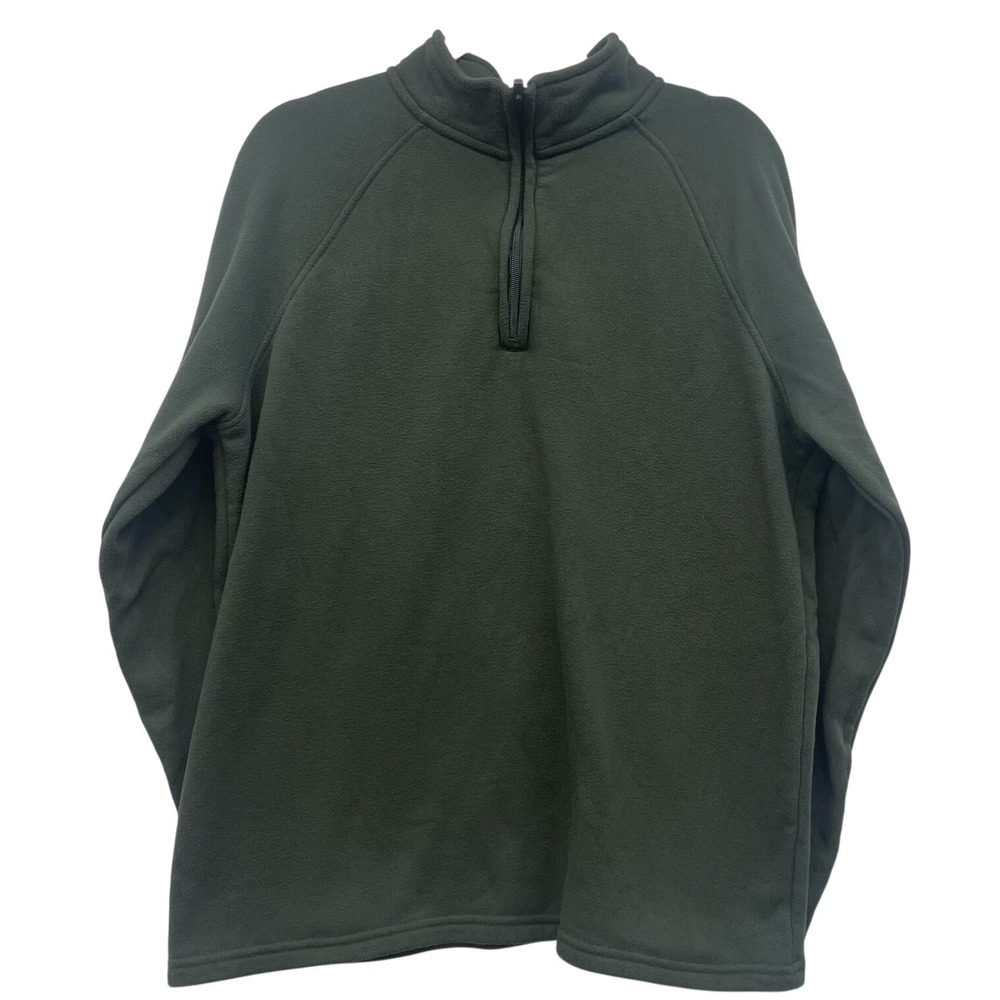 Quarter‎ Zip Fleece Pullover Mens XL Green 90 Degree By Reflex